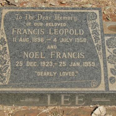 LEE Francis Leopold 1896-1958 :: LEE Noel Francis 1923-1959 