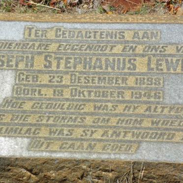 LEWIES Joseph Stephanus 1898-1946