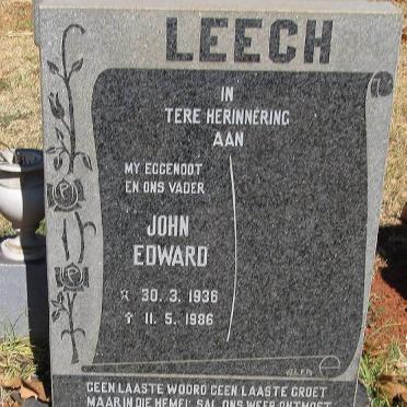 LEECH John Edward 1936-1986