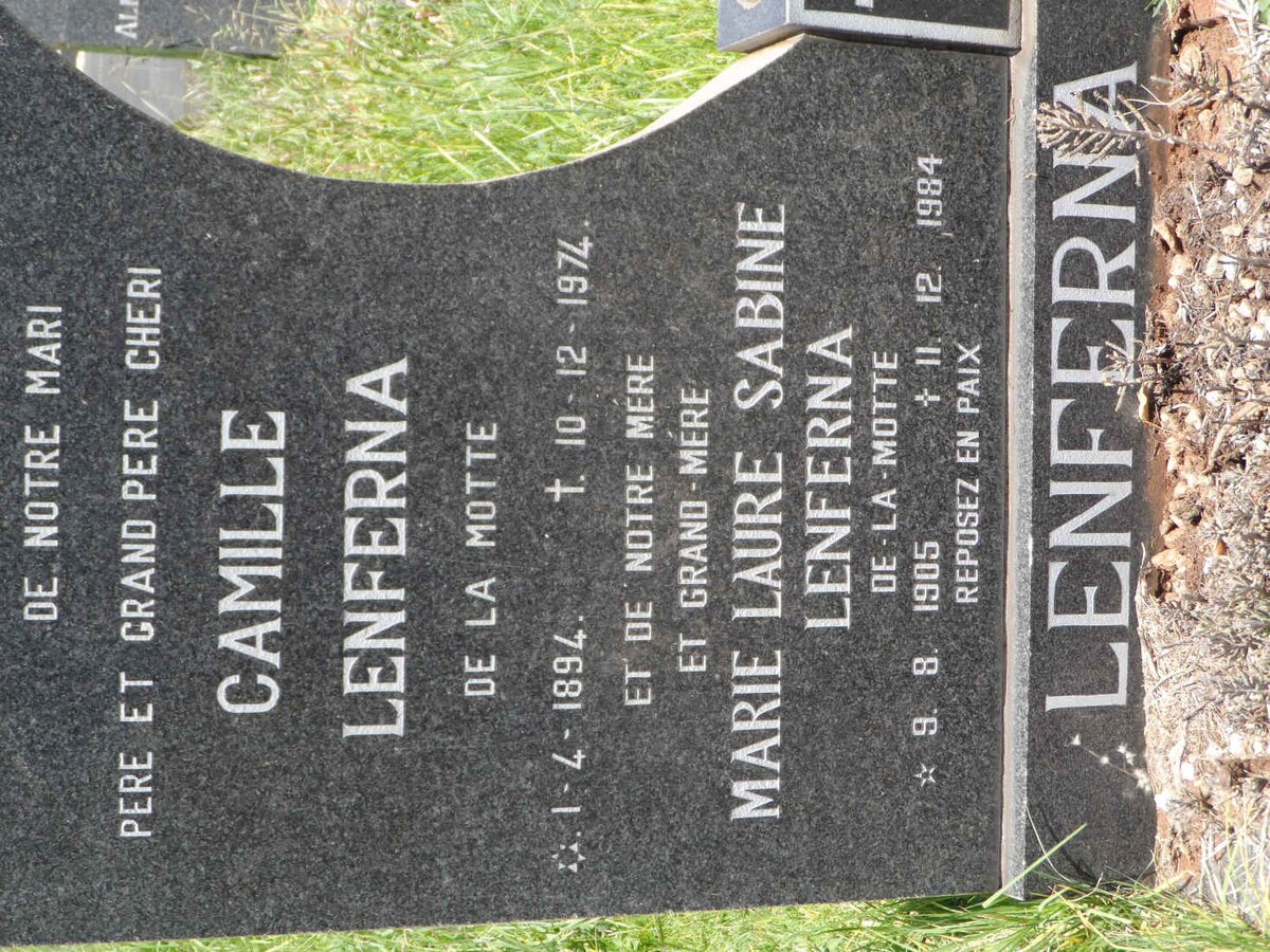 LENFERNA Camille 1894-1974 :: LENFERNA Marie Laure Sabine 1905-1984