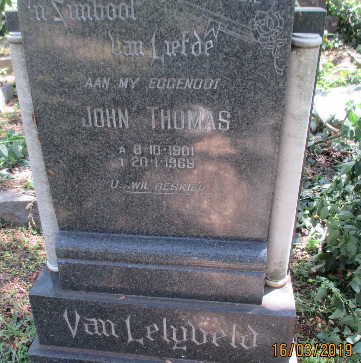 LELYVELD John Thomas, van 1901-1969