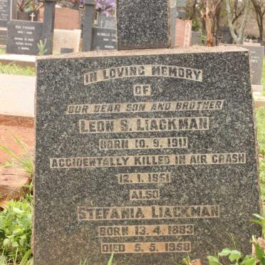 LIACKMAN Stefania 1883-1958 :: LIACKMAN Leon S. 1911-1951