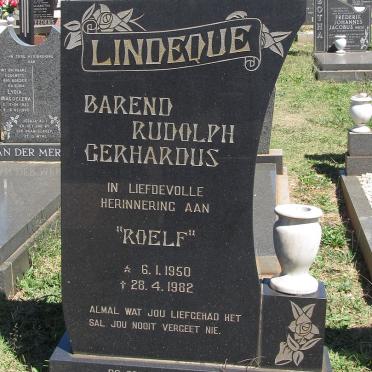 LINDEQUE Barend Rudolph Gerhardus 1950-1982