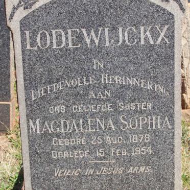LODEWIJCKX Magdalena Sophia 1878-1954