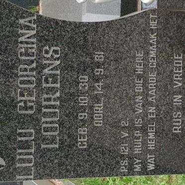 LOURENS Lulu Georgina 1930-1981