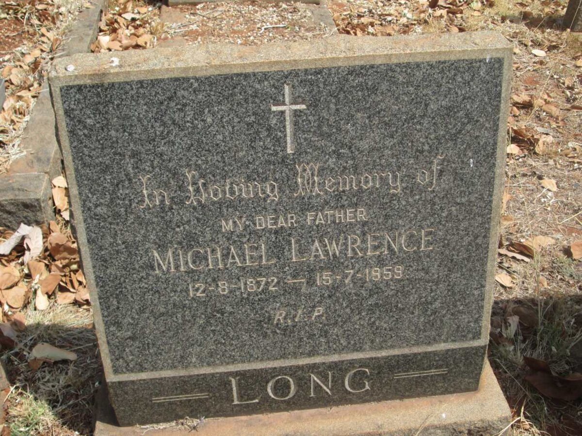 LONG Michael Lawrence 1872-1959