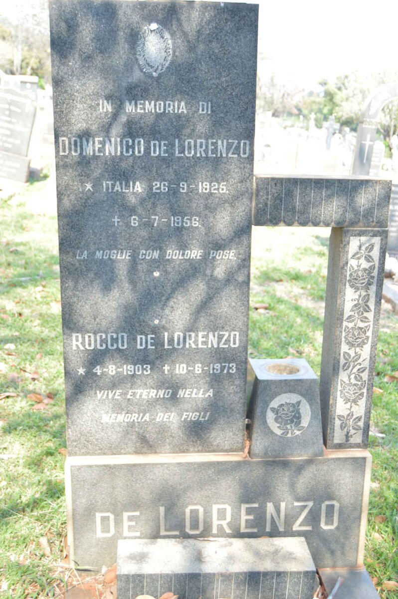 LORENZO Domenico, de 1925-1956 :: DE LORENZO Rocco 1903-1973