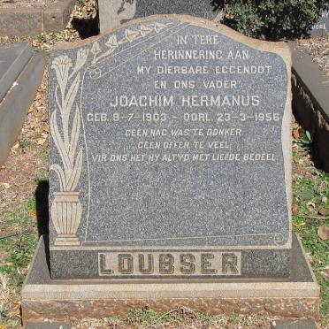 LOUBSER Joachim Hermanus 1903-1956