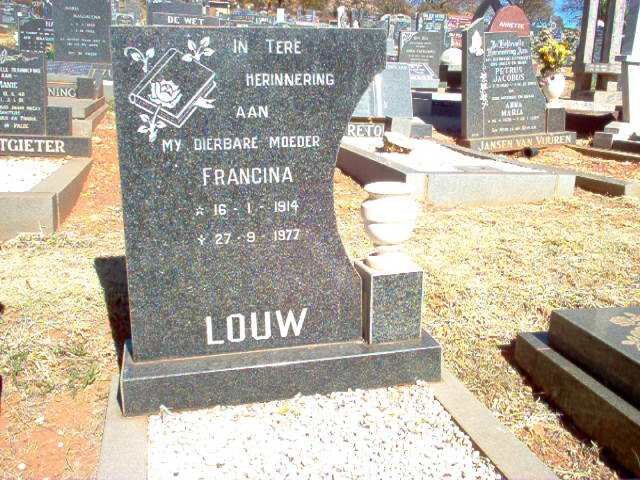LOUW Francina 1914-1977