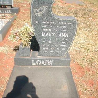 LOUW Mary-Ann 1893-1983