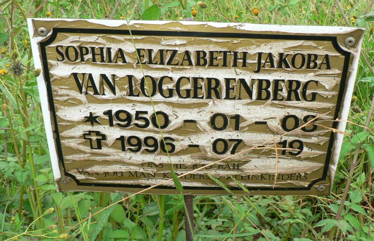 LOGGERENBERG Sophia Elizabeth Jakoba, van 1950-1996