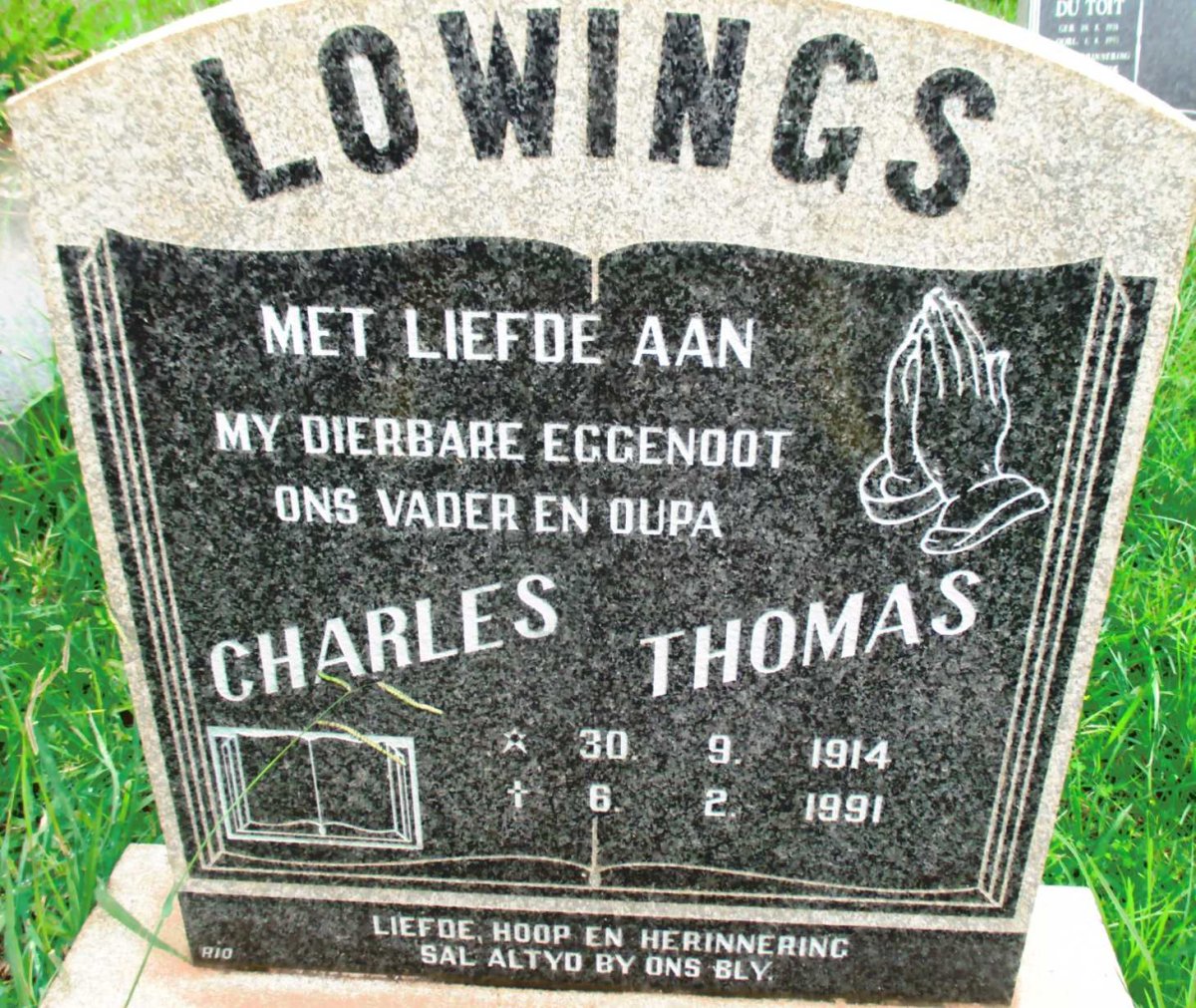 LOWINGS Charles Thomas 1914-1991