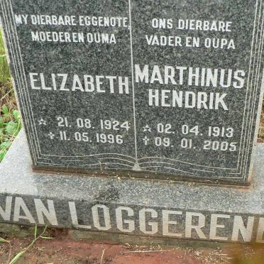 LOGGERENBERG Marthinus Hendrik, van 1913-2005 &amp; Elizabeth 1924-1996