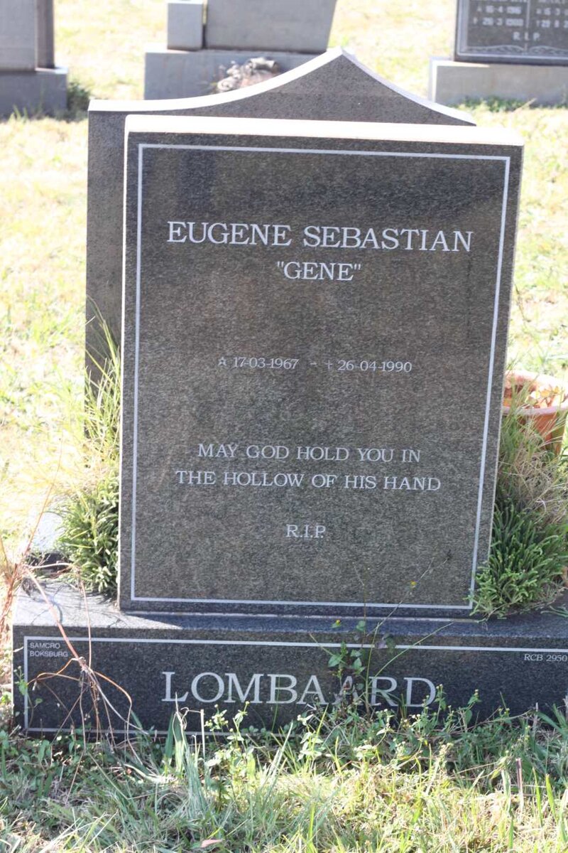 LOMBAARD Eugene Sebastian 1967-1990