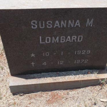 LOMBARD Susanna M. 1929-1972