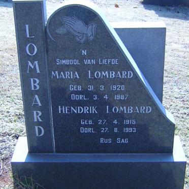 LOMBARD Hendrik 1915-1993 &amp; Maria 1920-1987