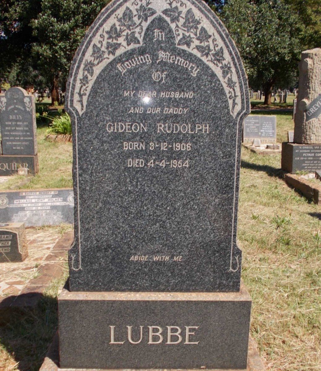 LUBBE Gideon Rudolph 1906-1954