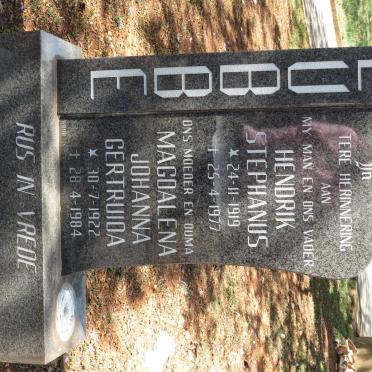 LUBBE Hendrik Stephanus 1919-1977 &amp; Magdalena Johanna Gertruida 1922-1984