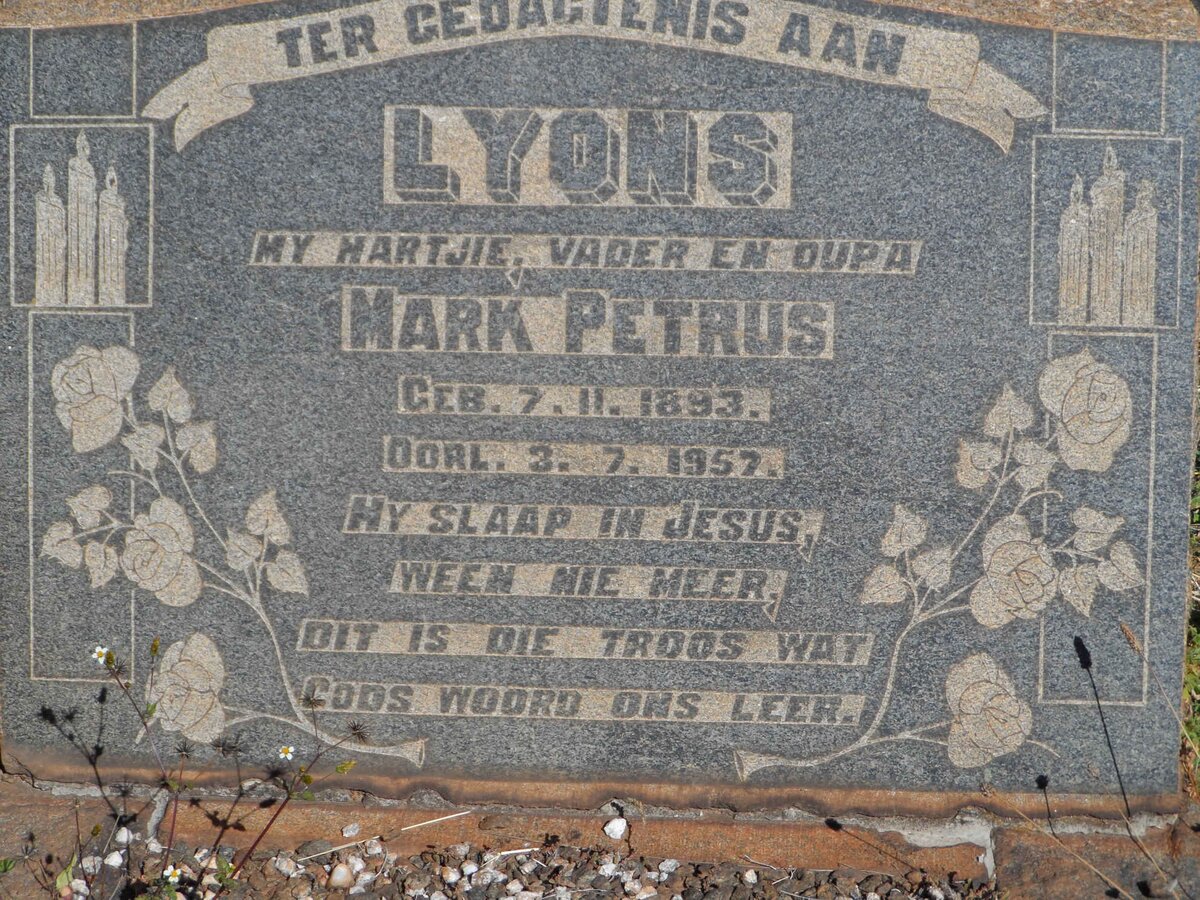 LYONS Mark Petrus 1893-1957