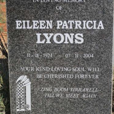 LYONS Eileen Patricia 1924-2004