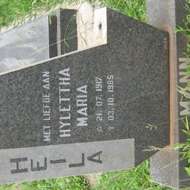 MANN Hylettha Maria 1917-1985