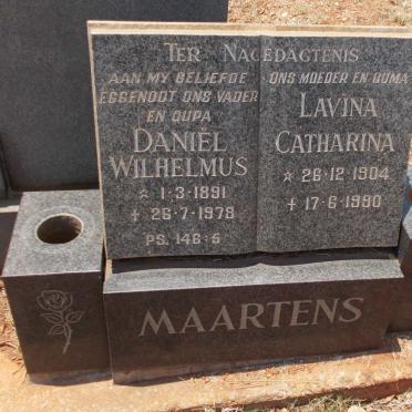 MAARTENS Daniël Wilhelmus 1891-1978 &amp; Lavina Catharina 1904-1990