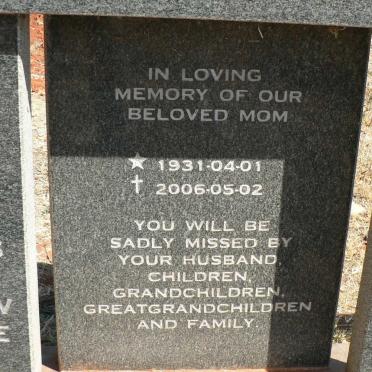 MAMABOLO Busisiwe 1931-2006