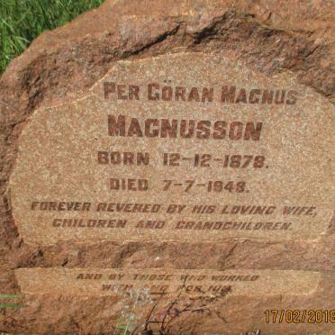 MAGNUSSON Per Goran Magnus 1878-1948