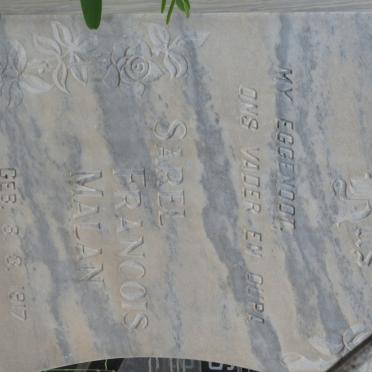 MALAN Sarel Francois 1917-1980 &amp; Johanna Maria Aletta 1921-1983