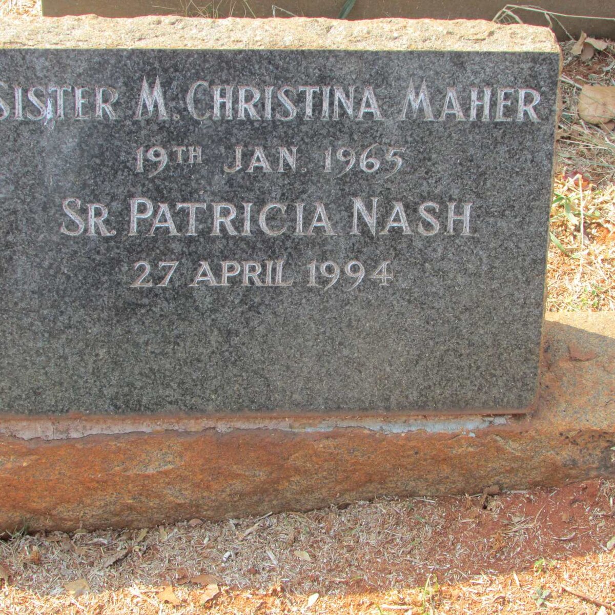 MAHER M. Christina -1965 :: NASH Patricia -1994