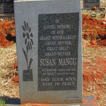 MANGU Susan 1929-2019