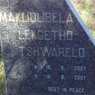 MAKUDUBELA Lekgetho Tshwarelo 2007-2007