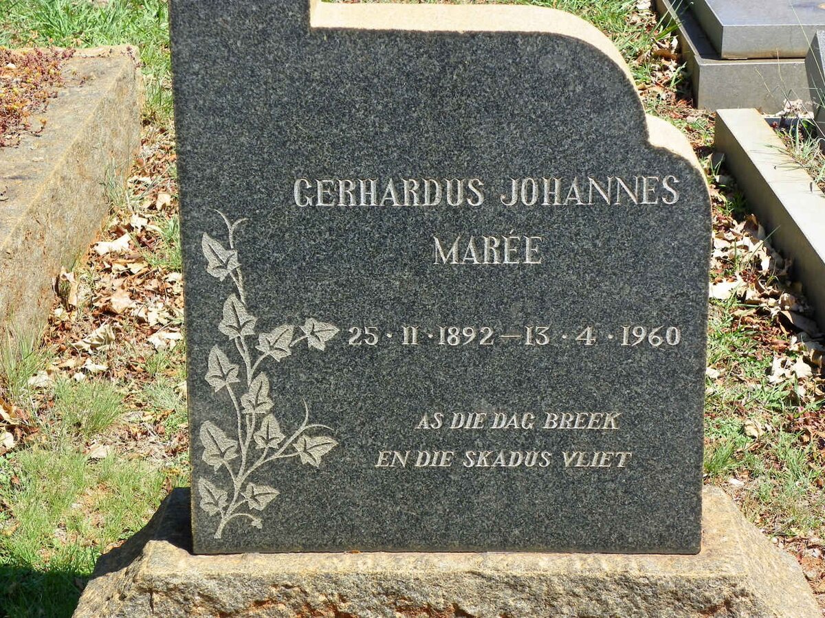 MARÉE Gerhardus Johannes 1892-1960