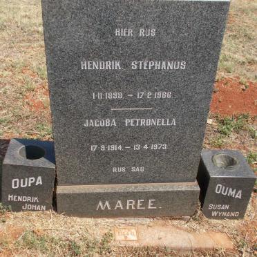 MAREE Hendrik Stephanus 1898-1966 &amp; Jacoba Petronella 1914-1973
