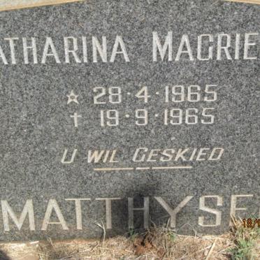 MATTHYSEN Catharina Magrietha 1965-1965