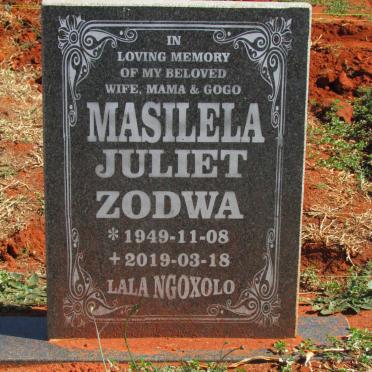 MASILELA Juliet Zodwa 1949-2019