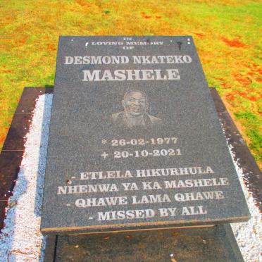 MASHELE Desmond Nkateko 1977-2021