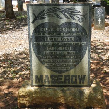 MASEROW David Cyril 1935-1942