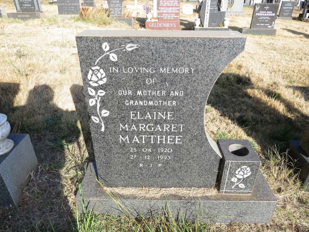MATTHEE Elaine Margaret 1920-1993