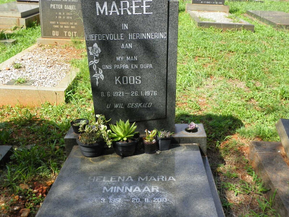 MAREE Koos 1921-1976 :: MINNAAR Helena Maria 1951-2010