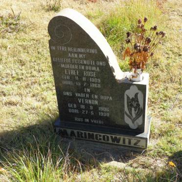 MARINCOWITZ Vernon 1906-1990 &amp; Ethel Rose 1909-1968