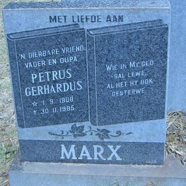 MARX Petrus Gerhardus 1908-1985