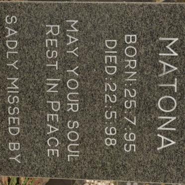 MATONA Dineo Nozipho 1995-1998