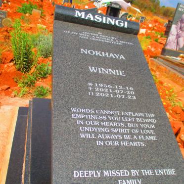 MASINGI Nokhaya Winnie 1956-2021