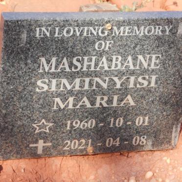 MASHABANE Siminyisi Maria 1960-2021
