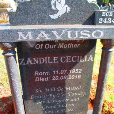 MAVUSO Zandile Cecilia 1952-2016