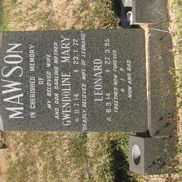 MAWSON Leonard 1914-1995 &amp; Gwendoline Mary 1914-1972