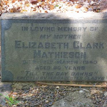 MATHIESON Elizabeth Clark -1943
