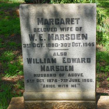 MARSDEN William Edward 1875-1966 &amp; Margaret 1880-1945