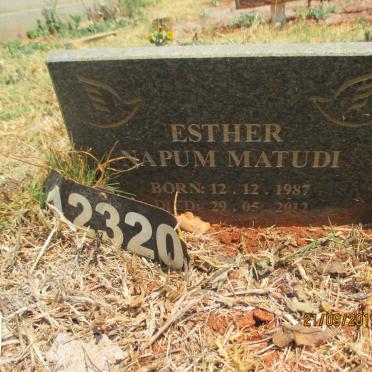 MATUDI Esther Napum 1987-2012
